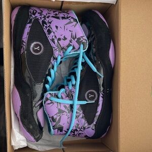 Vibrant Purple and Black Women's Wrestling Athletic Shoes by Yes! Athletics